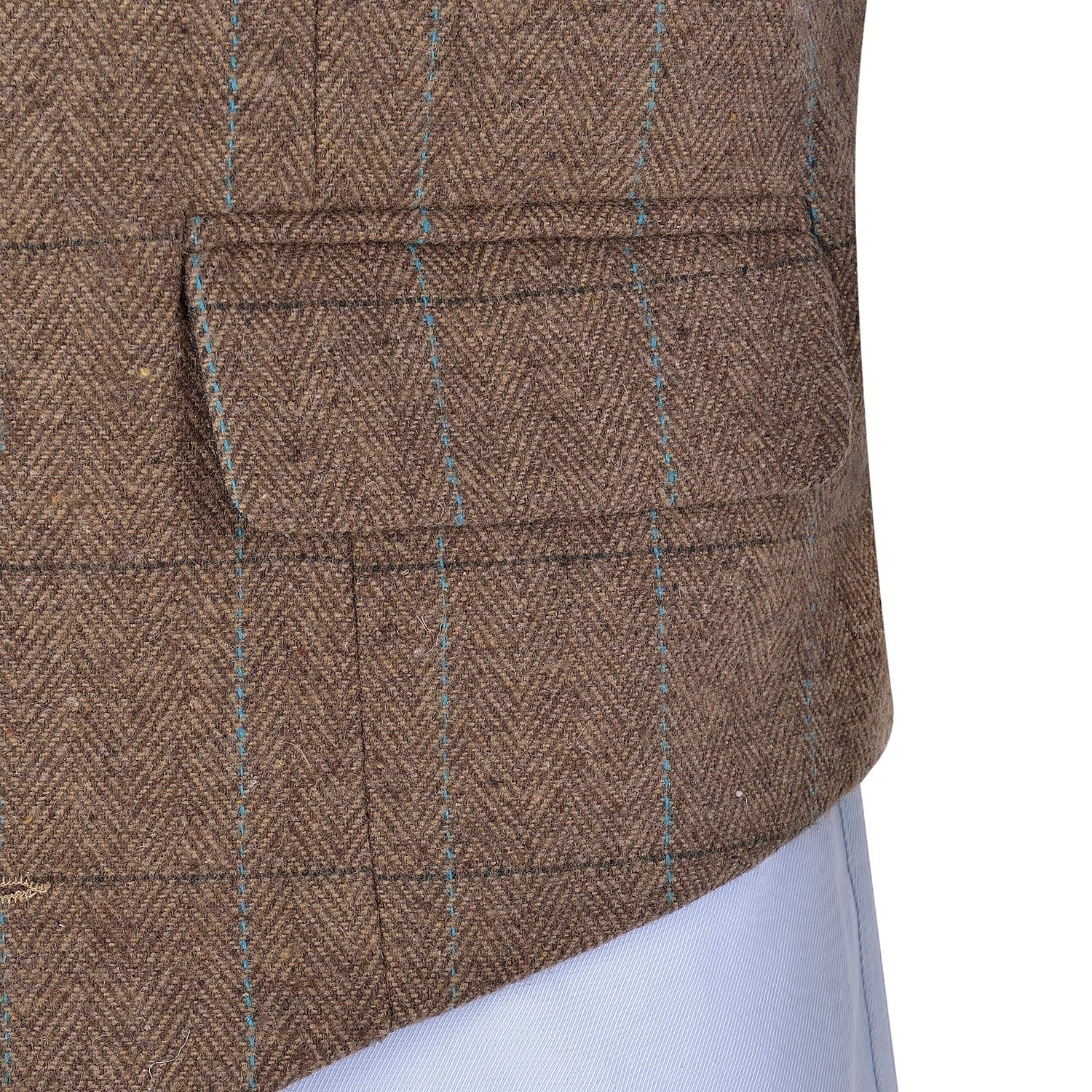 aesido Casual Men's Suit Vest Plaid Notch Lapel Waistcoat