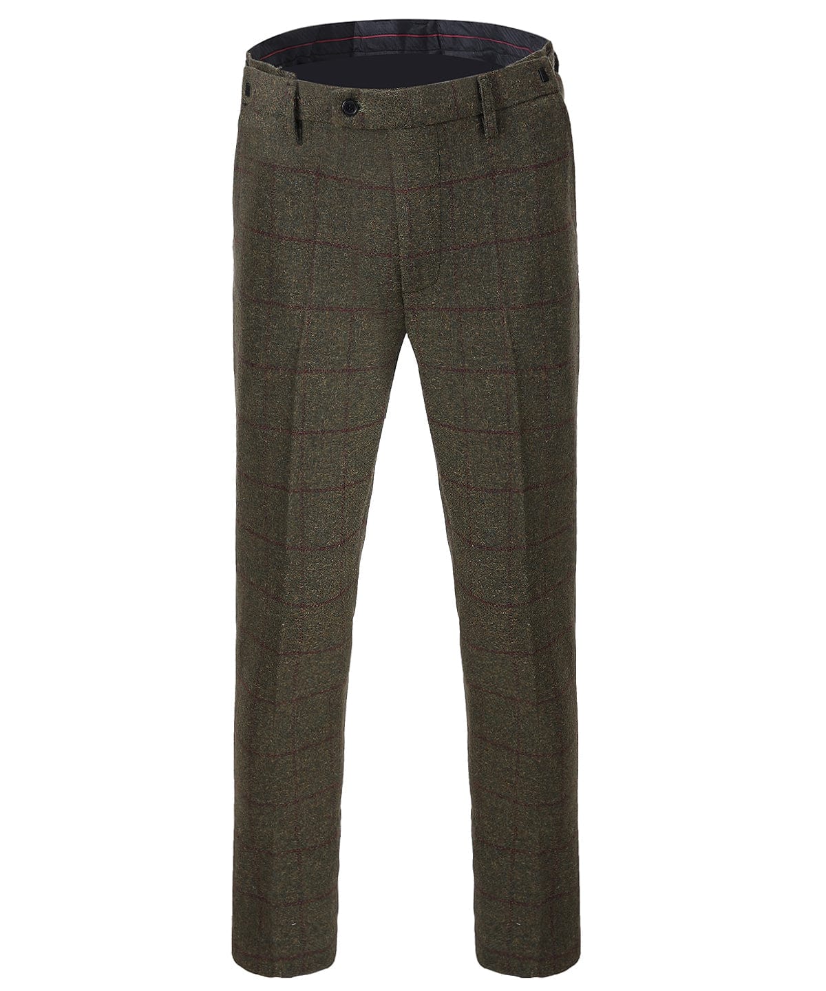 aesido Formal 3 Pieces Tweed Plaid Notch Lapel Mens Suit (Blazer+vest+Pants)