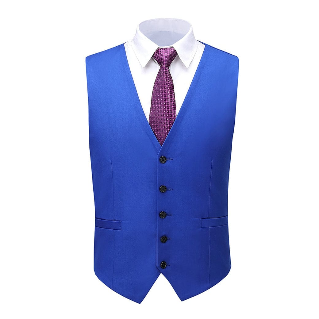 aesido Formal Notch Lapel 3 Pieces Mens Suit For Wedding (Blazer+vest+Pants)