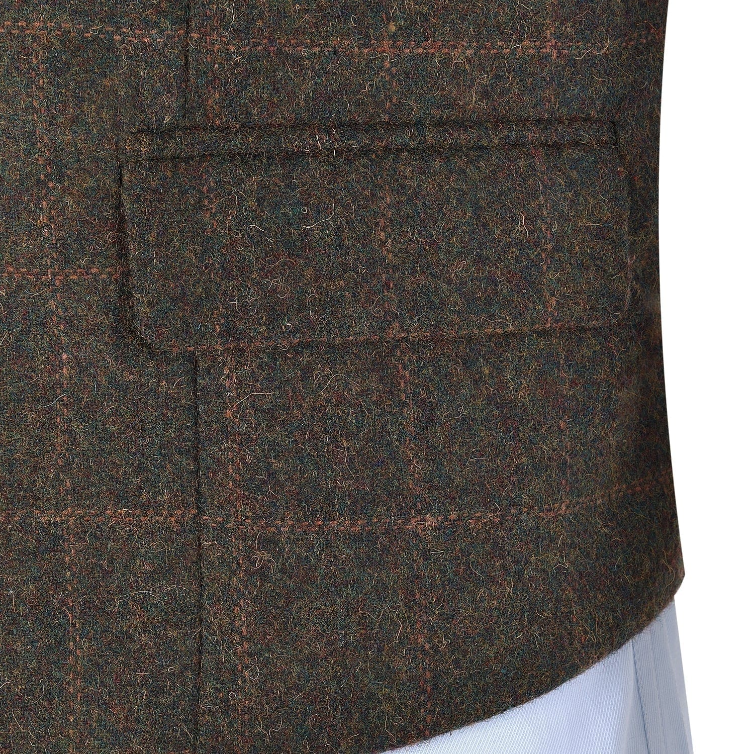 aesido Formal Tweed Plaid Notch Lapel Waistcoat Slim Fit Suit Vest