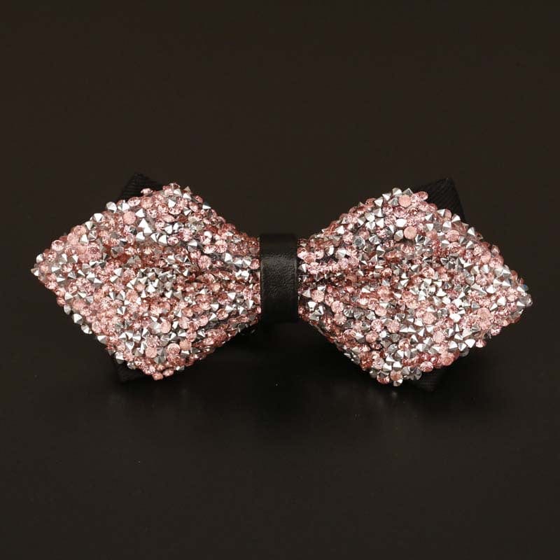 aesido Men's Business Wedding Groom Diamond Bow Tie