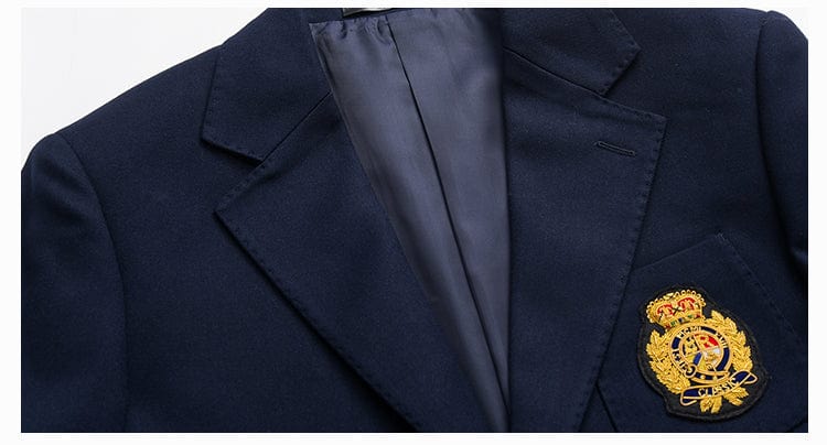 aesido Men's Casual Navy Notch Lapel Blazer