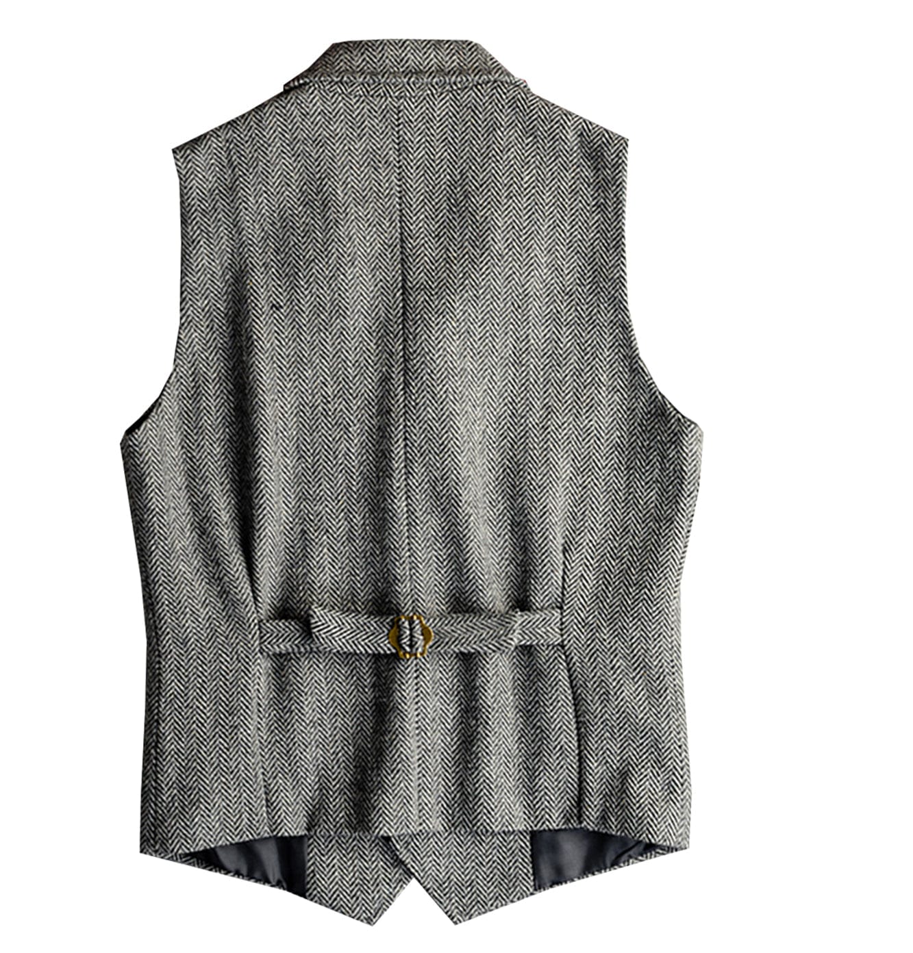 aesido Men's Notch Lapel Single Breasted Waistcoat