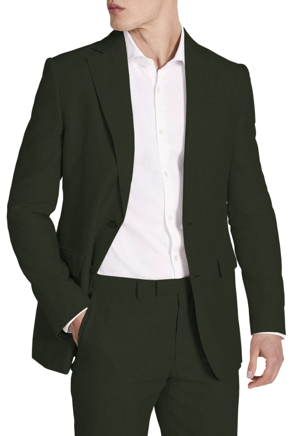 aesido Men's Suit 2 Pieces Business Casual Double Button Jacket (Blazer+Pants)