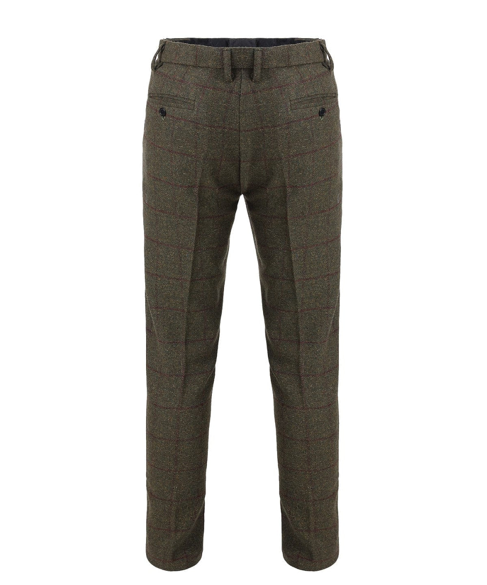 aesido Men's Tweed Plaid Trousers