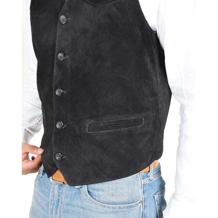 aesido Men's Vest V Lapel Waistcoat